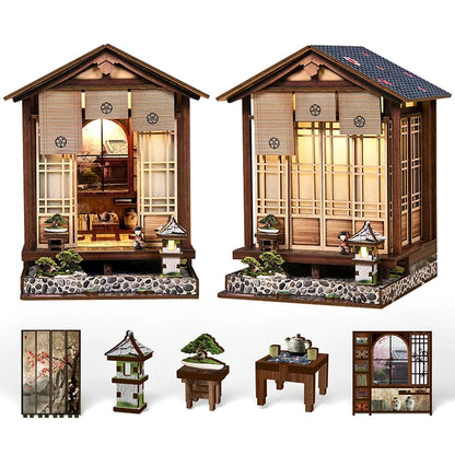 DIY Wooden Dollhouses Bookend 3D Puzzle Hand Assembly Miniature Doll House Model Home Decor Building Toys For Xmas Black Friday