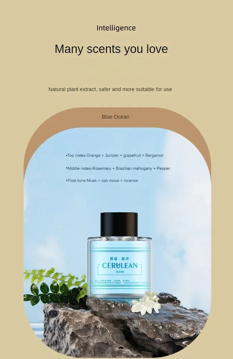 Car Aromatherapy Perfume with Automatic Spray Aluminum Alloy Metal Odor Remover with Colorful Star Ceiling Atmosphere Light