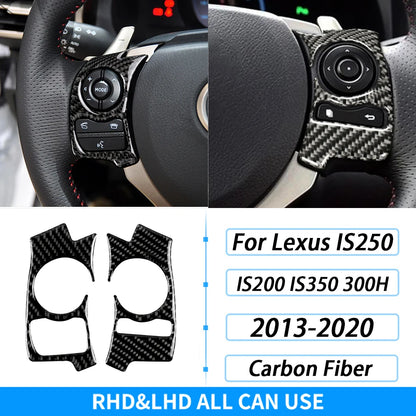 For Lexus IS250 IS350 300H 2013-2019 Carbon Fiber Gear Shift Air Outlet CD AC Window Lift Set Car Interior Accessories Sticker