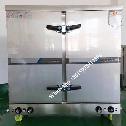 Rice Steamer Cabinet 12 Trays Commercial Electric 220V 110V Food Gas 24 Plate Mantou Meat Cooker