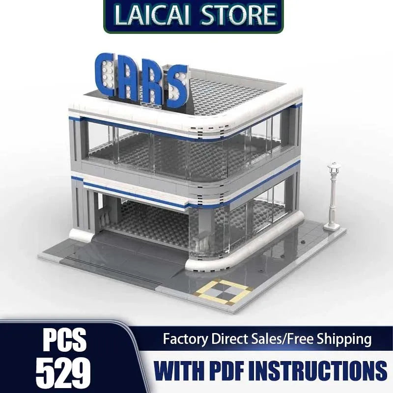 Speed Parking Model Moc Building Block Technology Brick DIY Assembly  Extra Floor Modular City Street View Toy Holiday Gifts