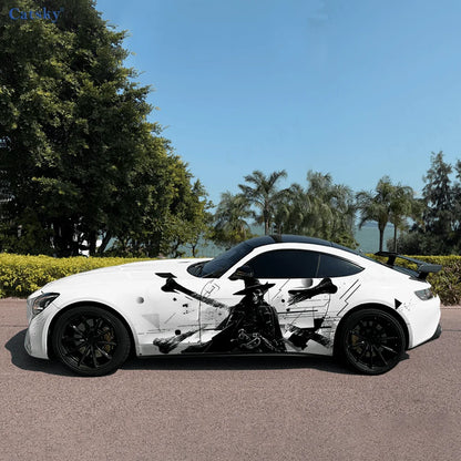 Skeleton Cape Hat Silhouette Car Vinyl Wraps Decal Self-adhesive PVC Sticker Suitable for Trucks SUV Decor Auto Accessories Gift