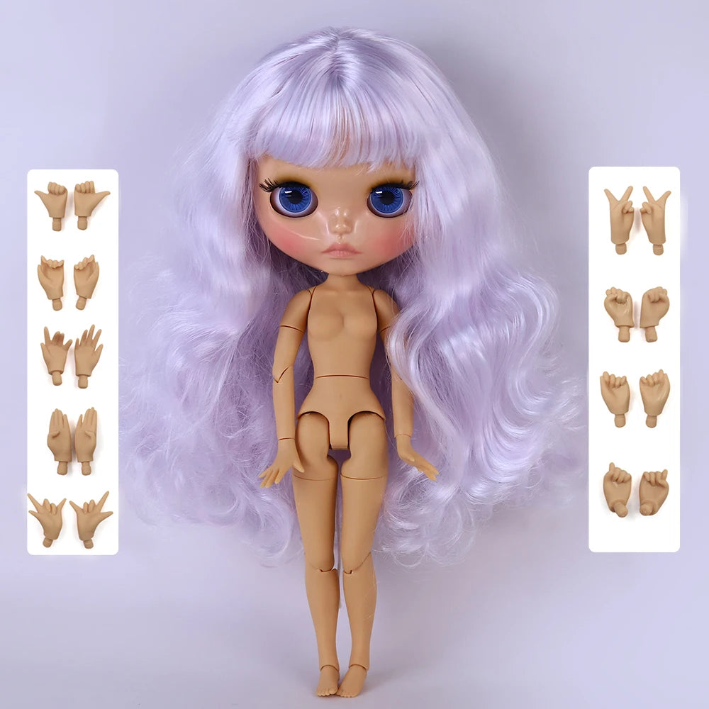 ICY DBS Blyth Doll 1/6 Joint 30cm tan Skin Glossy Face Female Set Doll BJD Toy Gift