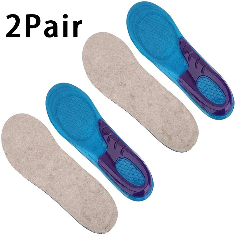 1Pair Silicone Insoles for Shoes Orthotic Arch Support Insole Soft Shoe Inserts Sport Anti-slip Template For Man Women Shoe Sole