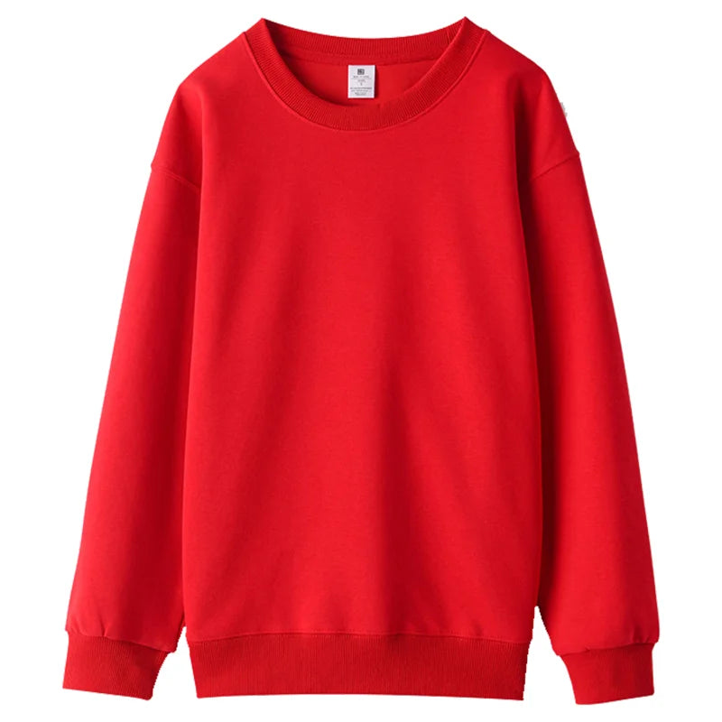 Simple Versatile Sweatshirt Custom Logo Thin Sweatshirt Embroidery Company Brand Solid Color Sweatshirt Printing Design