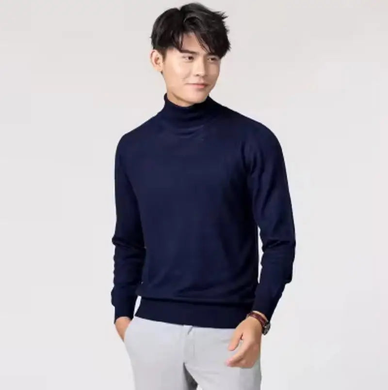 Cashmere Cotton Blend Turtleneck Men Jumper 2025 Autumn Winter Wram Clothes Vetement Homme Pull Homme Hiver Man Pullover Sweater