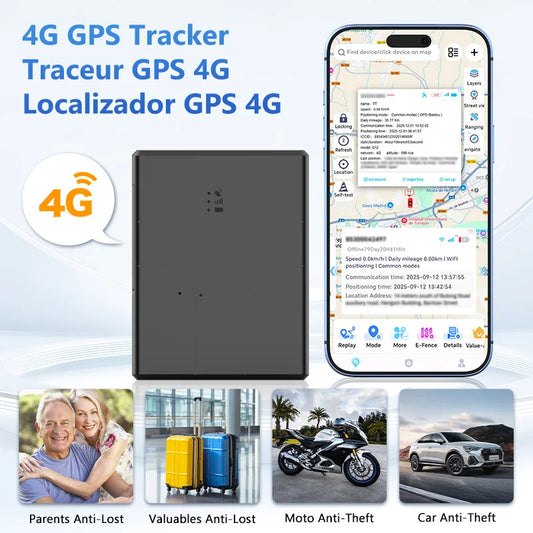 20000/10000mAh GPS Tracker Auto 4G Vehicle GPS Locator for Car Real-time GPS Tracking Device Anti-theft Alarm GPS Position APP