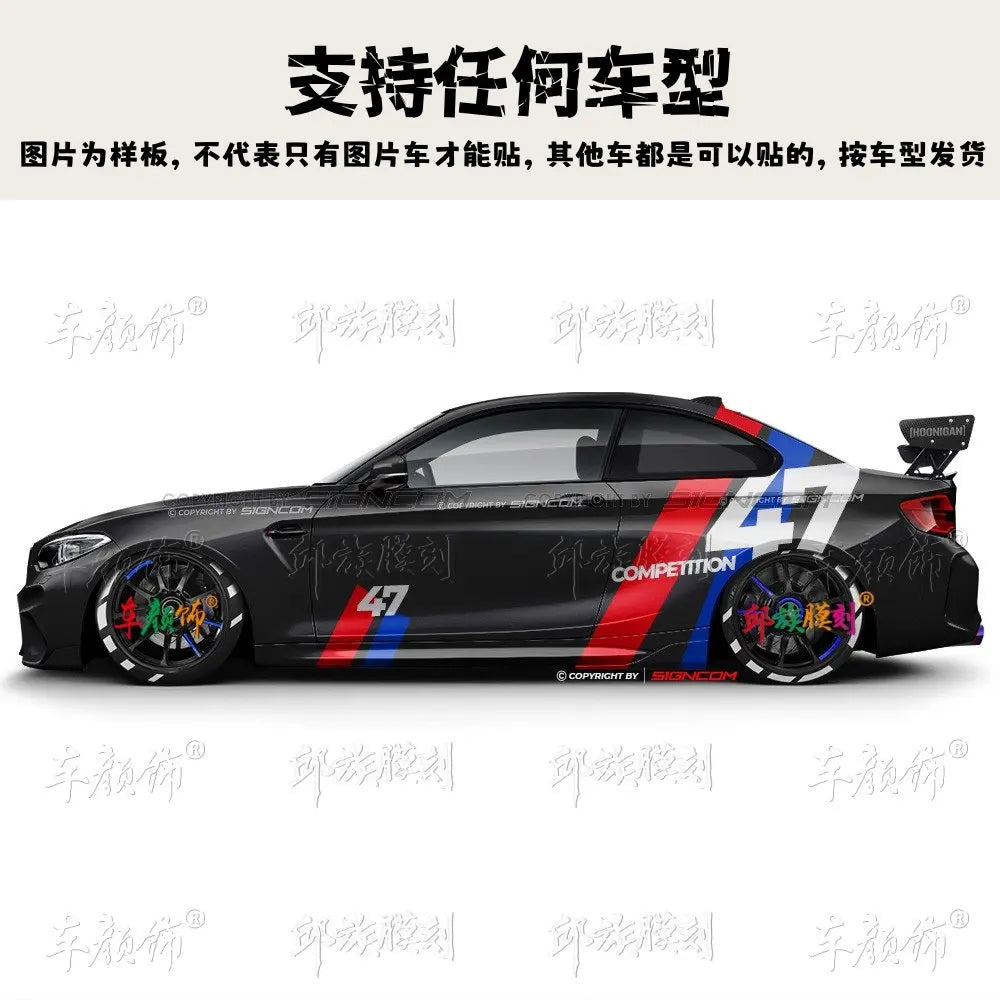 Car Vinyl stickers body decoration sporty Customized racing decals modified accessories FOR BMW 3 4 5 Series M2 M3 M4 M5