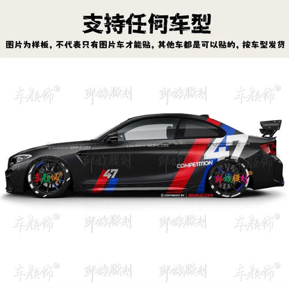 Car Vinyl stickers body decoration sporty Customized racing decals modified accessories FOR BMW 3 4 5 Series M2 M3 M4 M5