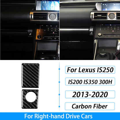 For Lexus IS250 IS350 300H 2013-2019 Carbon Fiber Gear Shift Air Outlet CD AC Window Lift Set Car Interior Accessories Sticker