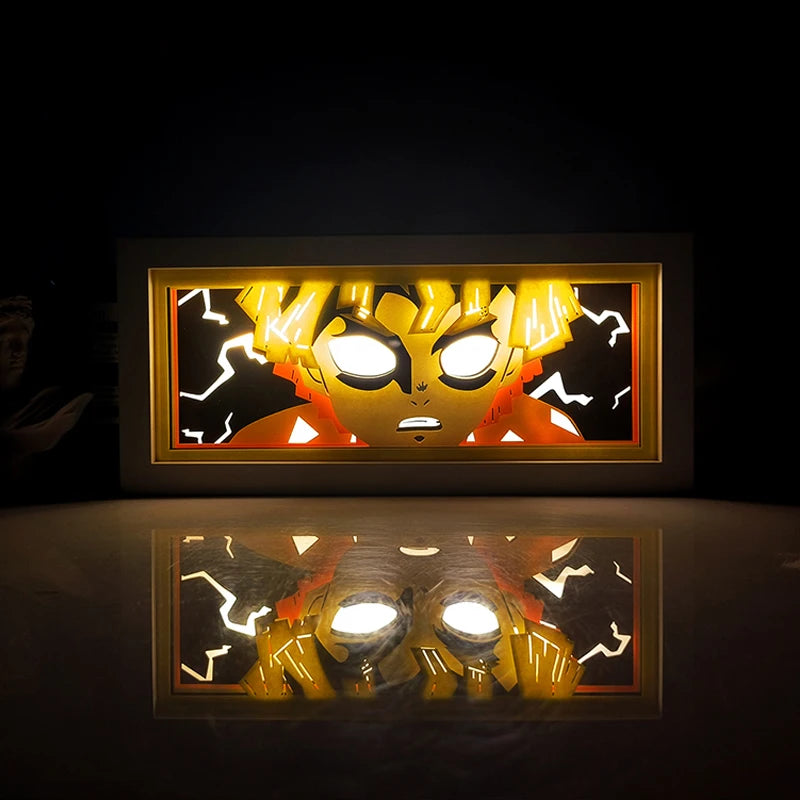 Anime Series Paper-Cut Light Room Bedroom Night Light Remote Control Colorful Light Box Atmosphere Light