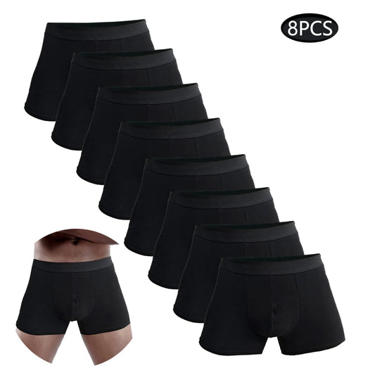 8pcs Boxers Cotton underwear for men Sexy Men's panties Set High Quality Mens Boxer Shorts Family Underpants Man Sexy Male Trunk