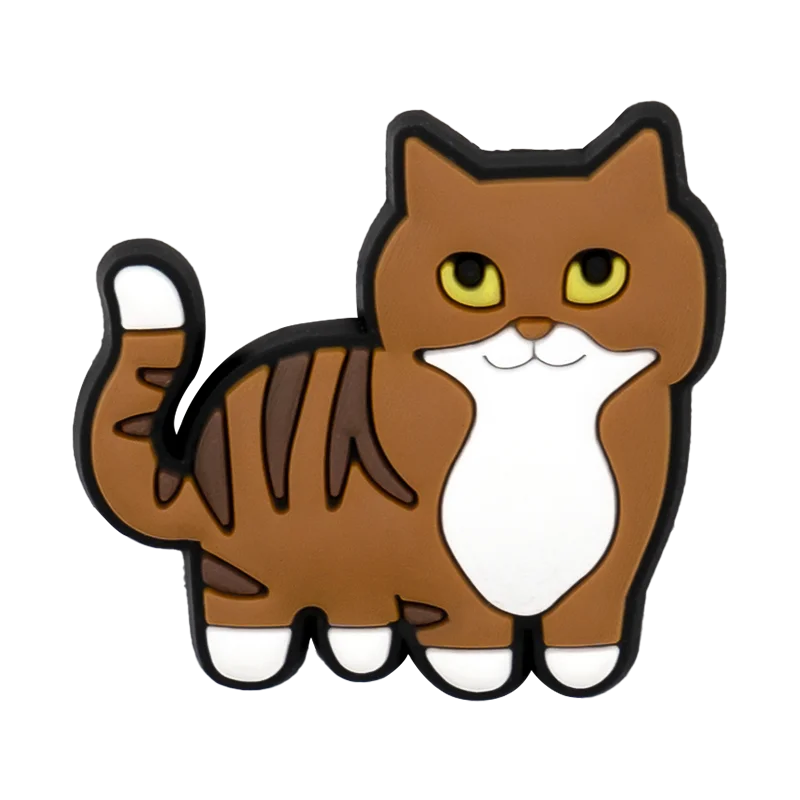 1/100pcs Cat Pin for Shoe Sphinx Orange Cat Black Cat Cute Shoe Charms for Women Girl Kids Sandal Accessories Buckle Decorations