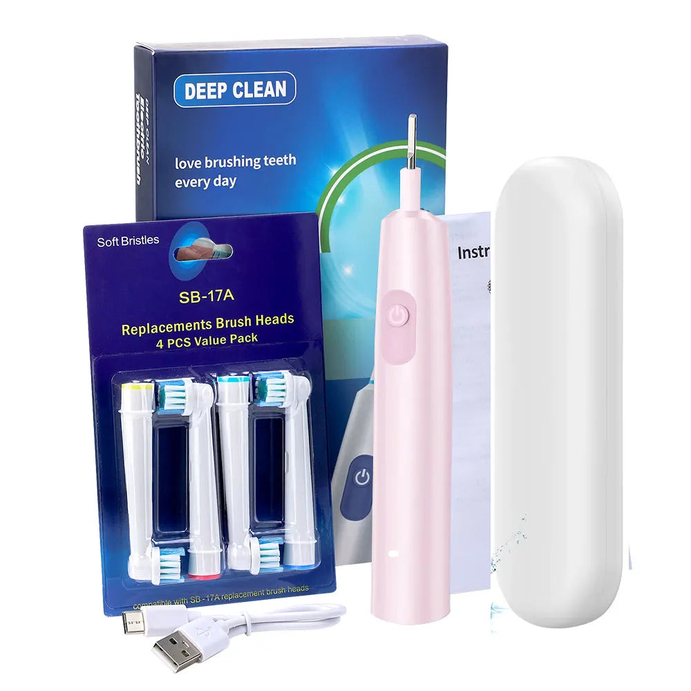 Sonic Electric Toothbrush Rechargeable Rotary Adult Waterproof with Timer 5 Modes & 4 Replaceable Brush Heads for Teeth Cleaning