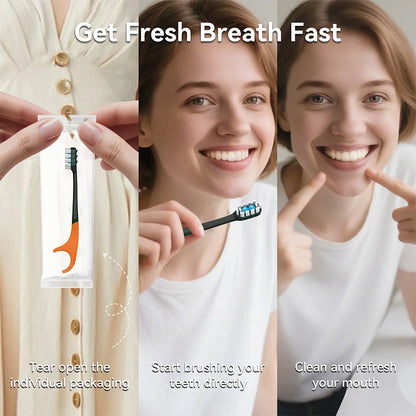 Exploded Bead Toothbrush Disposable Adult Cleaning Tooth brush Portable Travel Brush Head With Dental Floss