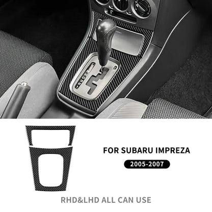 Real Soft Carbon Fiber Sticker For Subaru Impreza 2005 2006 2007 Gear Shift Panel Outlet Vent CD Frame Interior Accessories