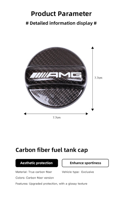 Car Fuel Tank Cap Cover Frosted Aluminum Alloy Lid Auto Accessories For Mercedes Benz AMG A B C E G C260 E300L A200L GLC300 CLA