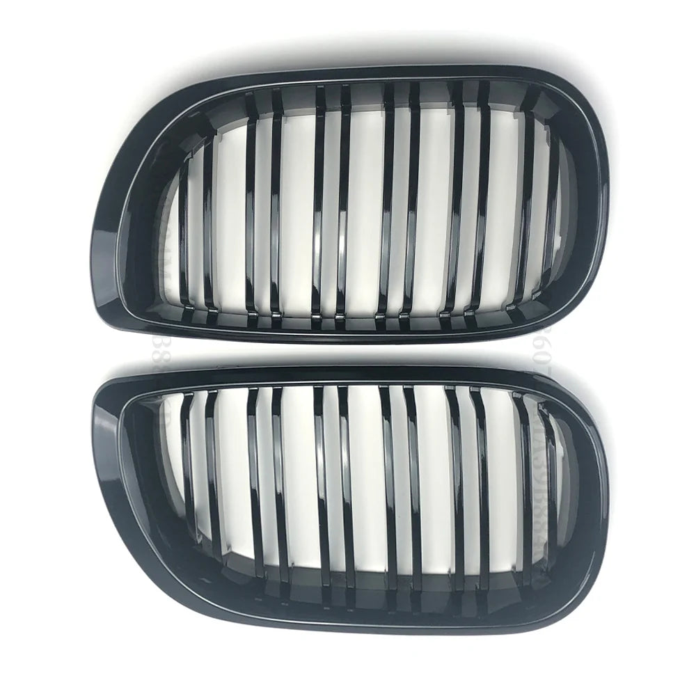 For BMW E46 2/4 Door  3 Series 2002 2003 2004 2005 318i 320i 325i 330i Grille Glossy Black Front Kidney Double Slat Grill Tuning