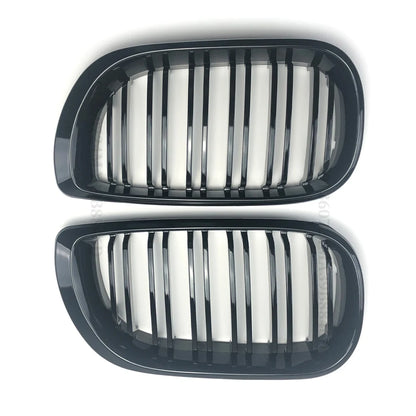 For BMW E46 2/4 Door  3 Series 2002 2003 2004 2005 318i 320i 325i 330i Grille Glossy Black Front Kidney Double Slat Grill Tuning