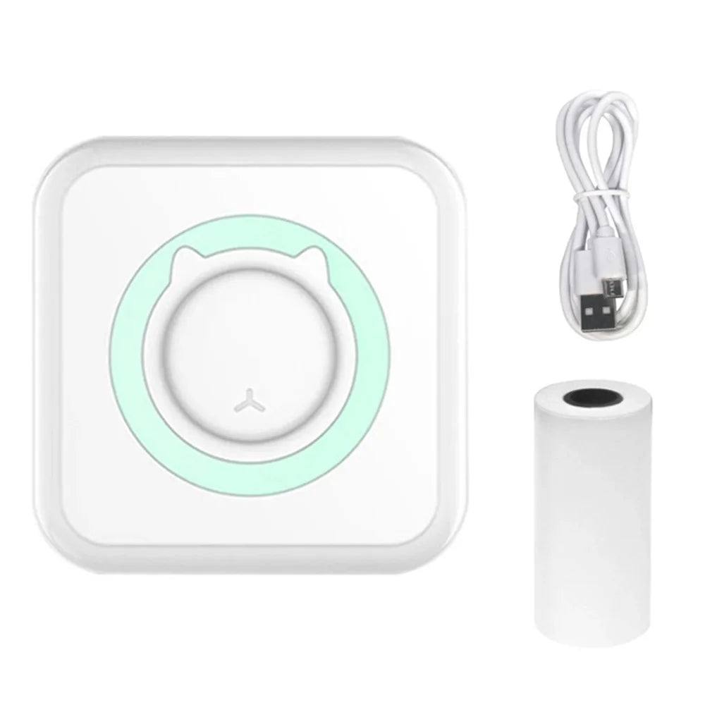 Portable Printer Mini Pocket Wireless Bluetooth Thermal Printers for Android iOS Smartphone  BT Inkless Printing Gift for Kids