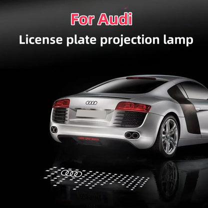 74*34mm License plate projection lamp LED decorative lights atmosphere lights For Audi A3 A4 A5 A6 A7 A8 S3 S4 S5 S6 S7 Q3 Q5 Q7