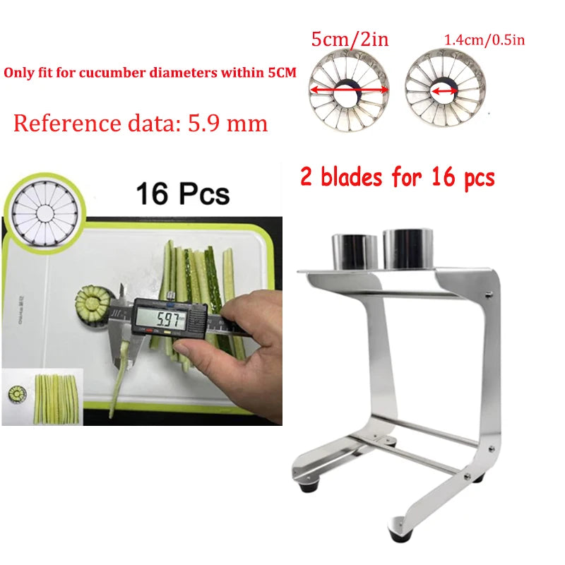 Manual Cucumber Strip Cutter Machine 304 stainless steel Eggplant slicer Carrot Strip Cutter for Sushi Shop