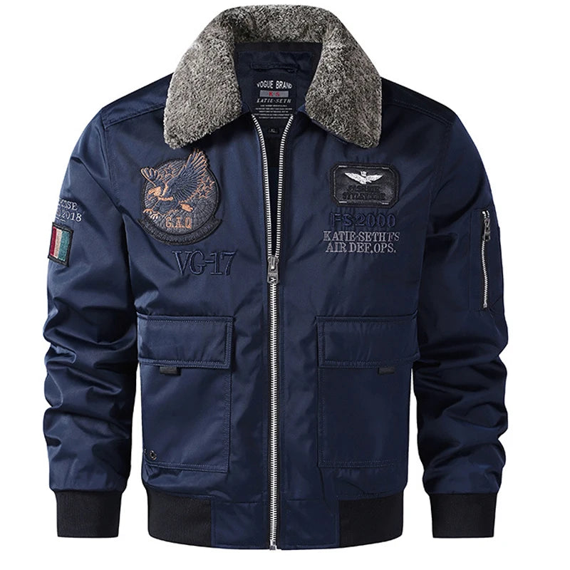 men's autumn winter thickened baseball uniform trendy coat Men's military fan jacket men MA-1 american overalls pilot jacket