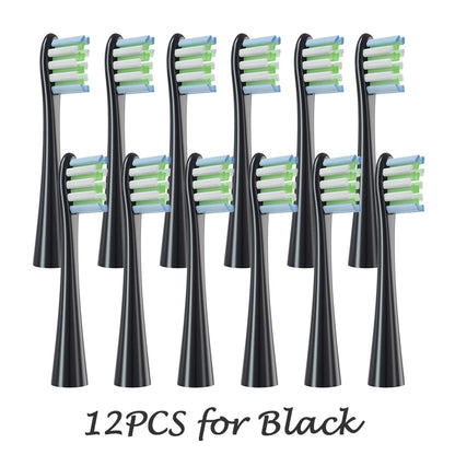12PCS Vacuum Sealed Packed Replacement Brush Heads for Oclean X PRO/ Z1/ F1/ One/ Air 2 /SE Soft DuPont Deep Cleaning Nozzles