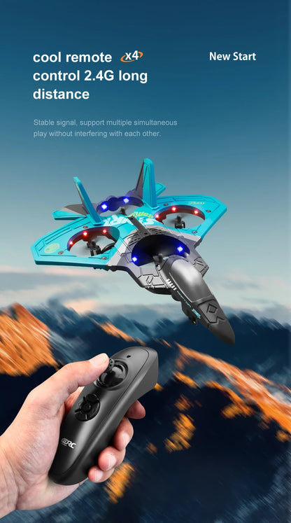 4DRC V17 RC Plane 2.4G Radio Control Fighter Hobby Plane Glider Airplane EPP Foam Remote Control Airplane RC Drone Kids Toys