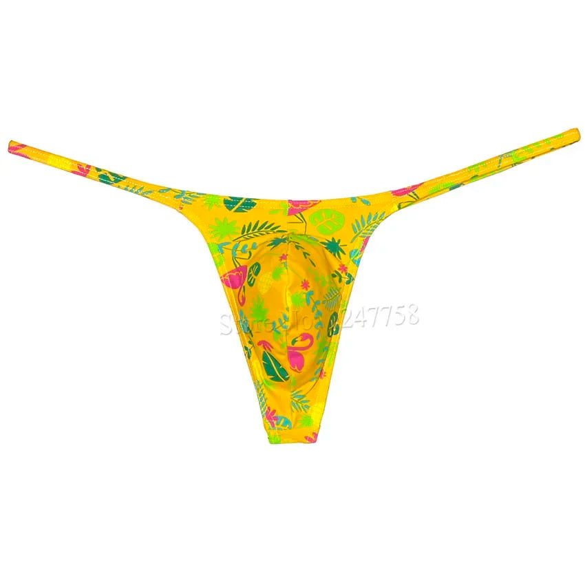 Men's Slim Pouch Bikini Underwear Unisex Sissy Panties Sexy Male Tiny Slip String Swim Bottoms Thong