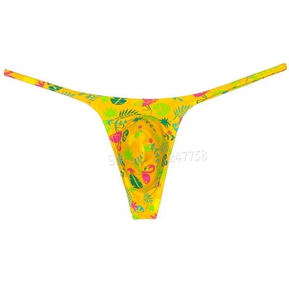 Men's Slim Pouch Bikini Underwear Unisex Sissy Panties Sexy Male Tiny Slip String Swim Bottoms Thong