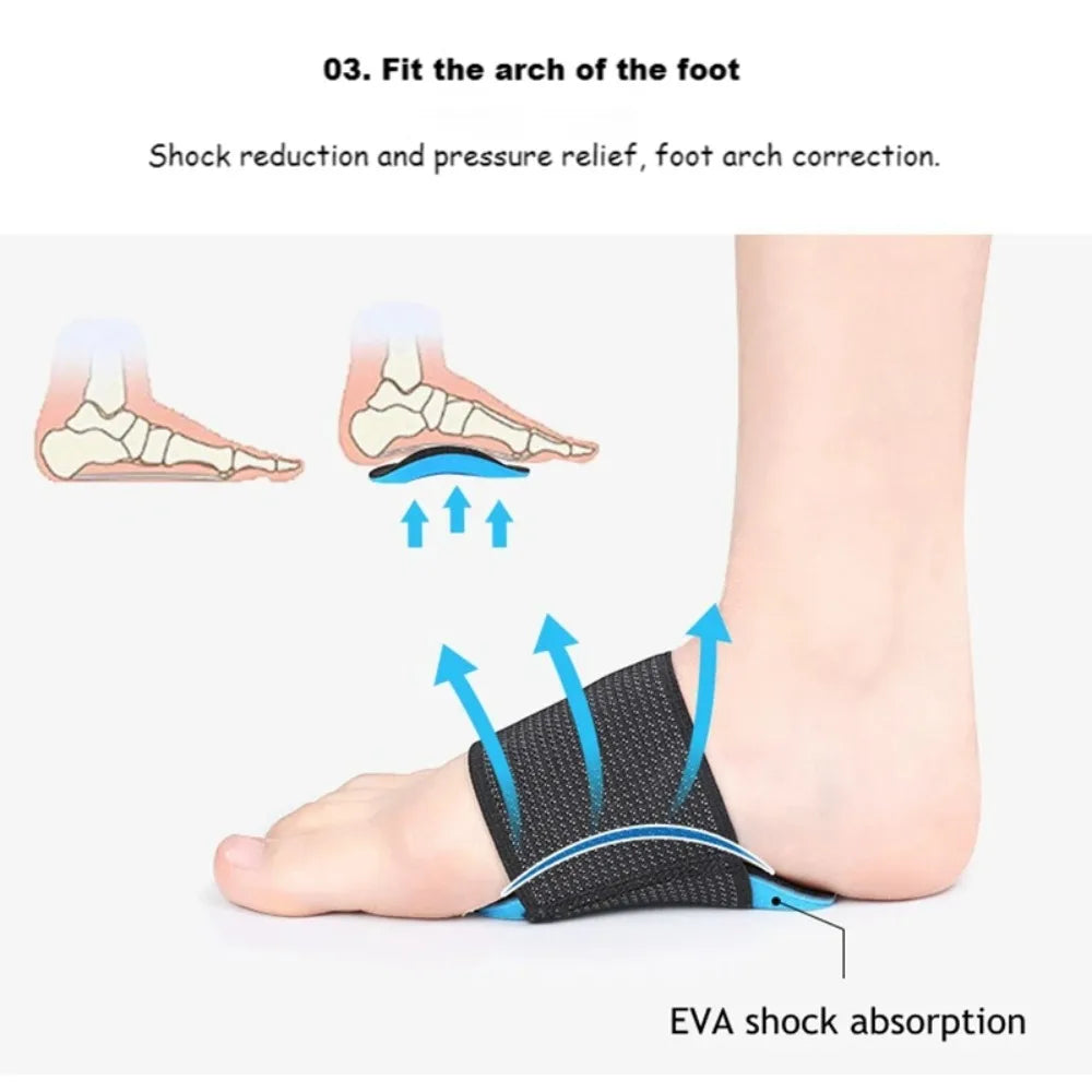 2Pcs EVA Flat Feet Arch Support Orthopedic Insoles Pads for Shoes Men Women Foot Valgus Sports Insoles Shoe Inserts Accessories