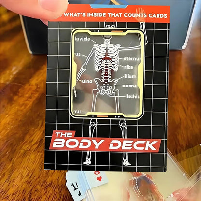 Funny Anatomy Poker Reusable Body Transparent Playing Cards Multi-Purpose Human Anatomy Playing Cards for Friend Gifts