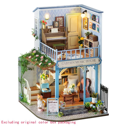 New Diy Big Wooden Dollhouse  Furniture Light Kit Doll House Casa Miniature Accessories Handmade Wooden Toys Birthday Gifts