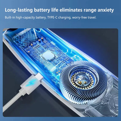 Fast Cooling Neck Fan with Spray Portable Quiet USB Rechargeable Long Battery Life Strong Wind for Students Travel Home Office