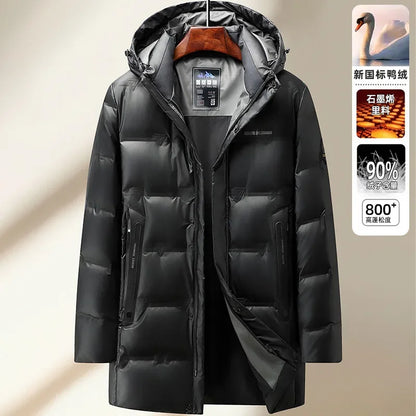 2025 new arrival winter jacket 90% white duck down jackets men,mens long style fashion thicken warm winter down coat,parkas men