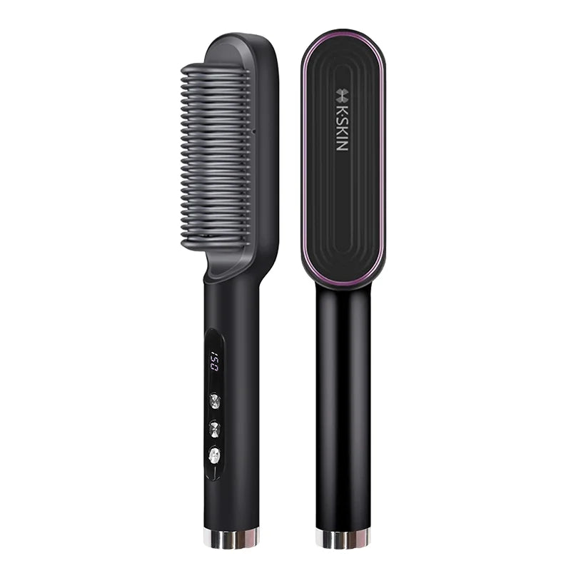 KSKIN Professional Hair Straightener 6 Gear Regulation 20 Million Negative Ion Brush Anti Scald Static Straightener Brush