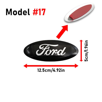 Car Logo Badge Front Rear Grille Hood Bonnet Trunk Emblem Stickers For Ford Focus Mondeo Edge Ecosport Ranger Fiesta Fusion Kuga