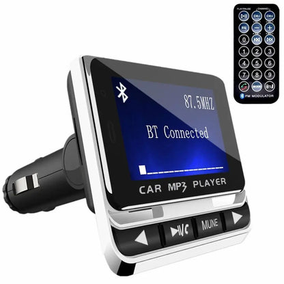 Wireless FM Transmitter Radio Adapter FM12B 1.44 Inch LCD Bluetooth Car MP3 Player Handsfree USB Car Charger Remote Control