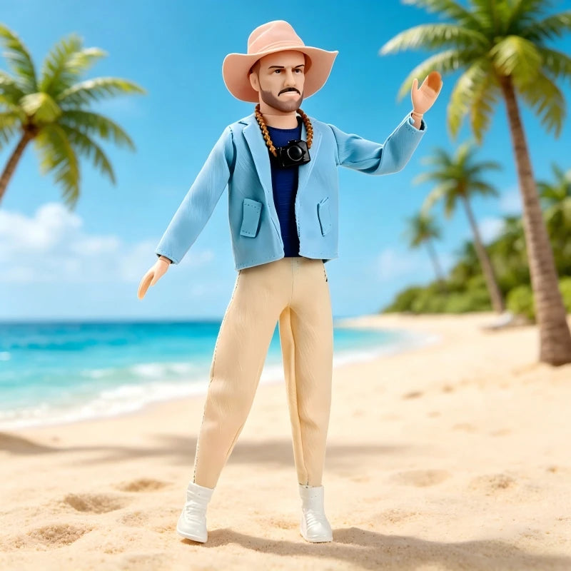 11.5‘’ Male Doll 22 Joint Movable Man Doll Fashion Photographer Boss CEO Play Toy For Children DIY Game Girl' Birthday Present