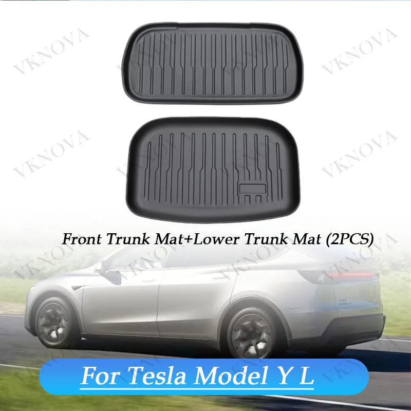 For Tesla Model Y L 2026 Rear Seat Backrest Protective Pad Trunk Mat Anti-Kick Pad Car Interior Accessories Model YL Cargo Liner