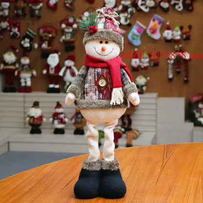 Christmas Santa Doll Decorations For Home 2025 Table Xmas Ornaments Snowman Santa Claus Elk Toys New Year Decor 2026 Noel Gifts