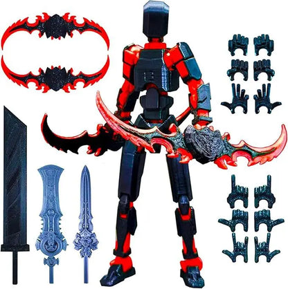 Hot 13 Action Figure Dummy Death Swordsman Titan 13 Action Figures T13 Multi-Jointed Movable Lucky 13 Action Figure Nova Gift