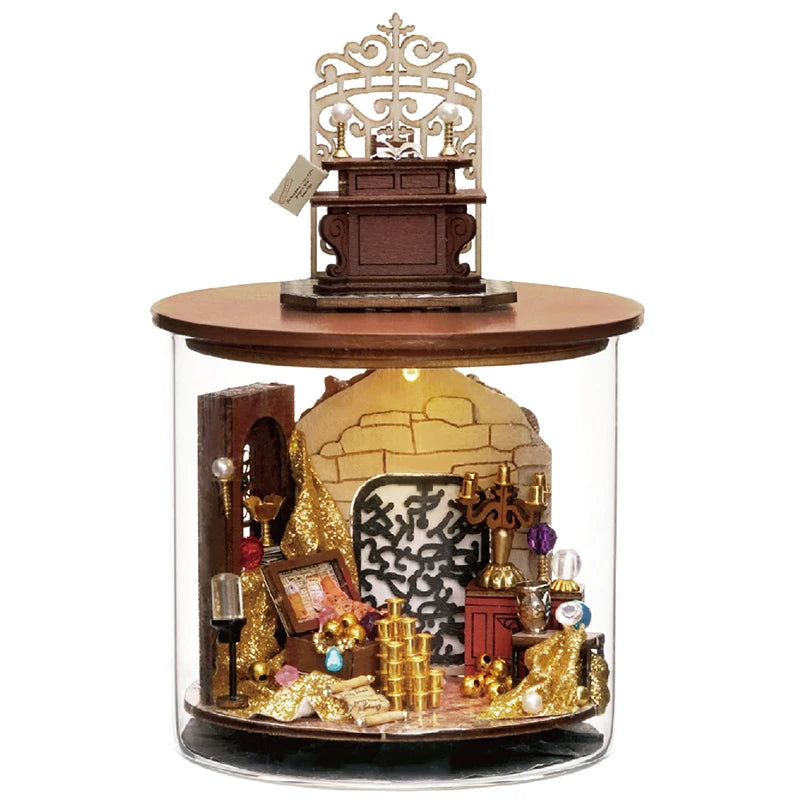 Wooden Mini DIY Doll house Kit For  Making And Assembling Room Models Toys Home And Bedroom Decorations With Furniture Dollhouse