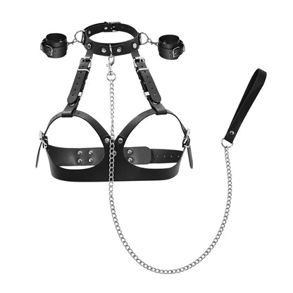 BDSM Pussy Handcuffs Sex Toys Games for Couples Slave Harness Cuffs Bondage Straps Erotic Obedience Turn Female Sex Kits