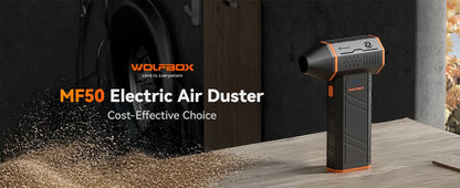 WOLFBOX MF50 Electric Wireless Air Duster Air Blower-110000RPM Portable Fan 3-Gear Brushless Motor for Car/PC/Home/Outdoor