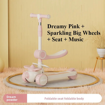 5-in-1 Toy Scooter for Boys and Girls–Children’s Scooter, Ideal for Developing Children’s Balance
