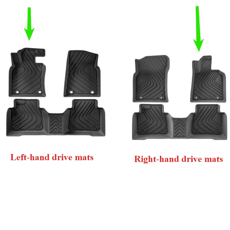 For Lexus ES300H Hybrid Floor Mats Trunk Mats All Weather Front Rear Cargo Liner Mat, Waterproof Anti-Slip Foot Pads Accessories