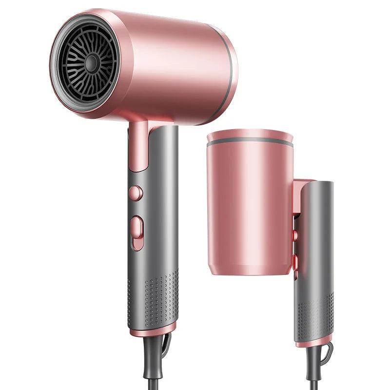 New Foldable Hair Dryer 2400w High-Power Silent Hair Dryer With Cold And Hot Air Distribution And Multi Nozzle Blower