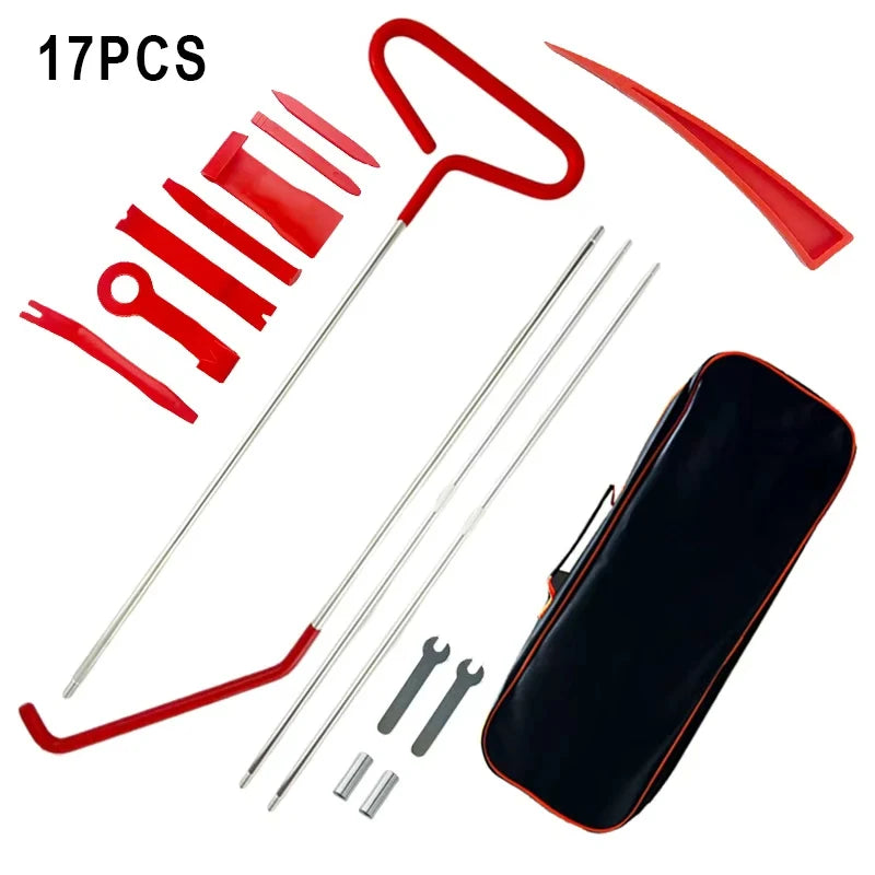 22PCS Car Door Tool Kit Inflatable Air Pump Auto Window Door Open Fixing Gripper Tools Long Reach Kits with Carrying Bag
